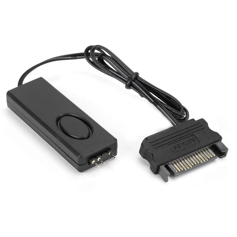 Cuifati HF Remote Control, HF Remote Control Fan Light Control PC Accessories 5V Symphony ARGB Black SATA Pin with 3-Pin ARGB Connector For 5V ARGB Devices Including Case Fan(Black)