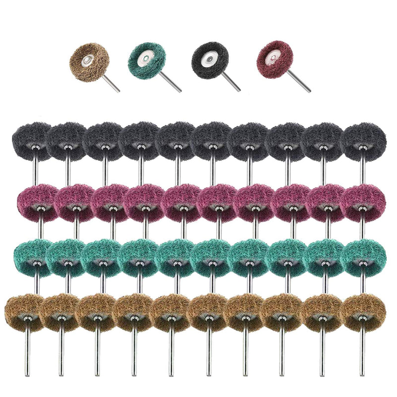 DQZSY 40pcs 25mm Grinding Wheel Polishing Grinding Wheel for Dremel - Metal Grinding Attachment with 3mm Handle Rotary Tool