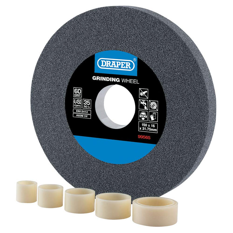 Draper 99565 Aluminum Oxide Grinding Disc 60G (150mm x 16mm)