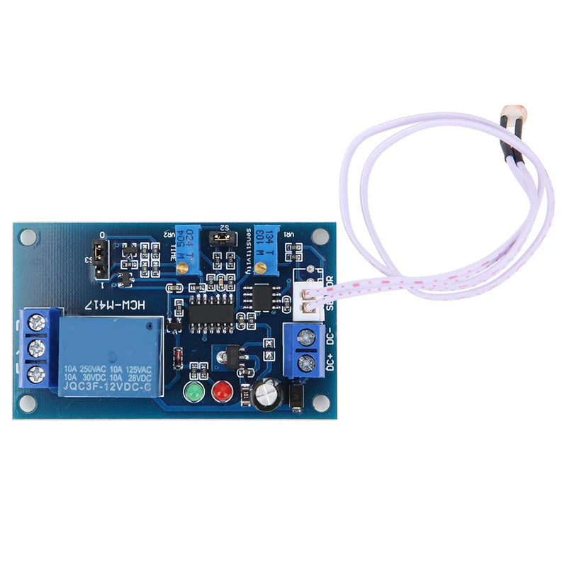 Light Control Switch Relay, XH-M131 Photosensitive Relay Module, Controlled Delay Light Induction Adjustable Switch Photoresistor Relay Module (12V)