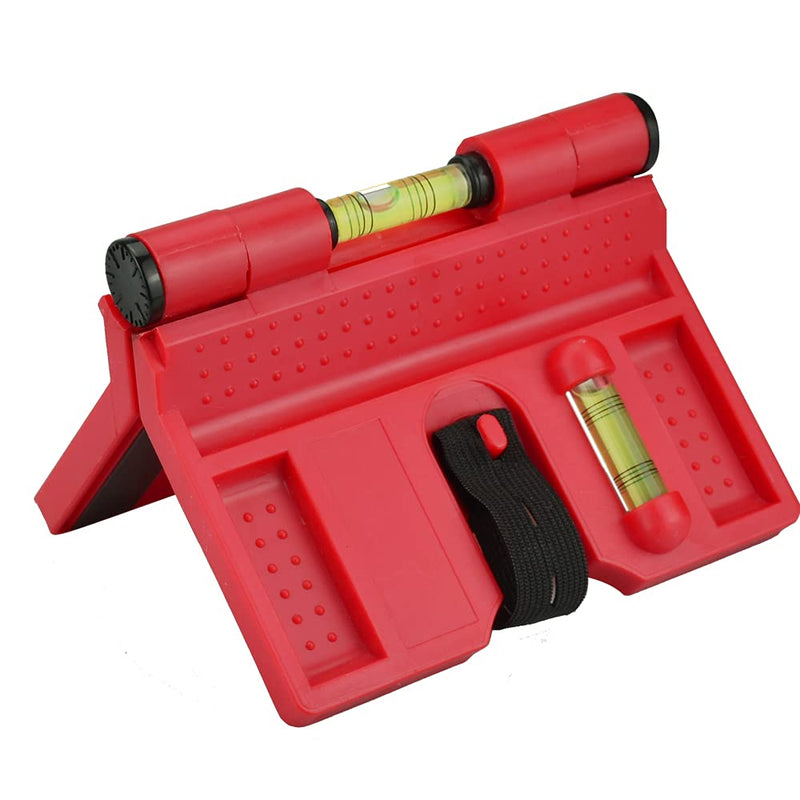 TANCUDER Spirit Level ABS Post Spirit Level Adjustable Angle Spirit Level Post Angle Spirit Level for Pipe Installation, Picture Hanging, Masonry, Carpentry (Red)
