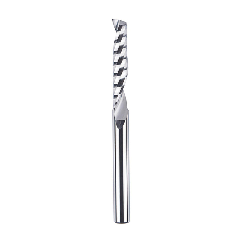 SpeTool aluminum milling cutter 6 mm shank milling cutter aluminum single cutter milling cutter 32 mm cutting length solid carbide carbide end mill CNC milling cutter for router wood milling cutter for aluminum metal wood acrylic plastic 1