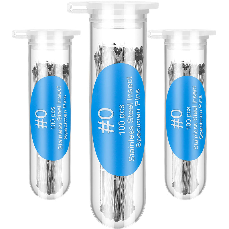 iplusmile Pack of 300 Stainless Steel Insect Specimen Entomology Dissection Butterfly Collections Needles for School 4X0. 05Cm 4X0.05CM