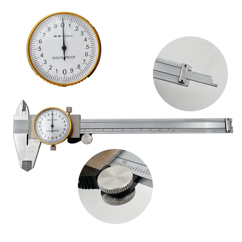 Vernier Caliper 0-15cm Range High Precision Industrial Stainless Steel Vernier Caliper Shockproof Metric Measuring Tool