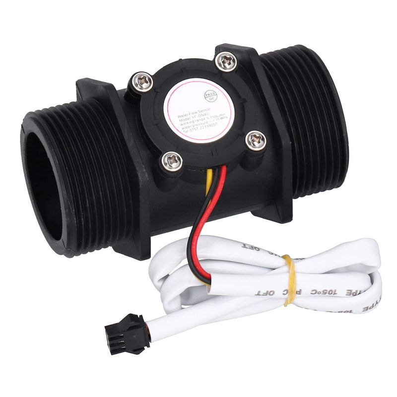 Water Flow Sensor DN40 Hall Flow Meter DC 3-24V Liquid Water Flow Sensor Switch for Water Vending Machine