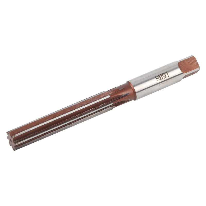 HSS Reamer, 16mm Hand Reamer Parallel Shank Reamer with Parallel Hand Reamer Pipe Drilling Tool Metal Working Tool 16MM