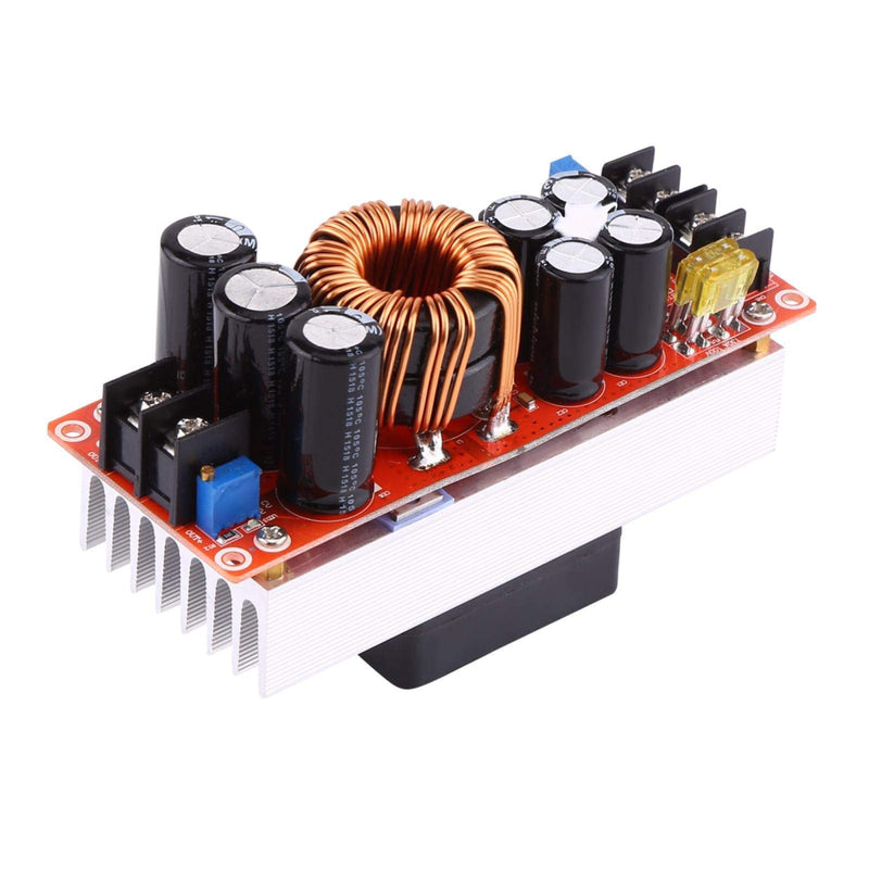 Telituny 1500W Boost Module, Boost Module 30A 1500W DC-DC Boost Converter Step-up Power Supply Module In 10~60V Out 12~90V for LED Motor Electrical Appliances
