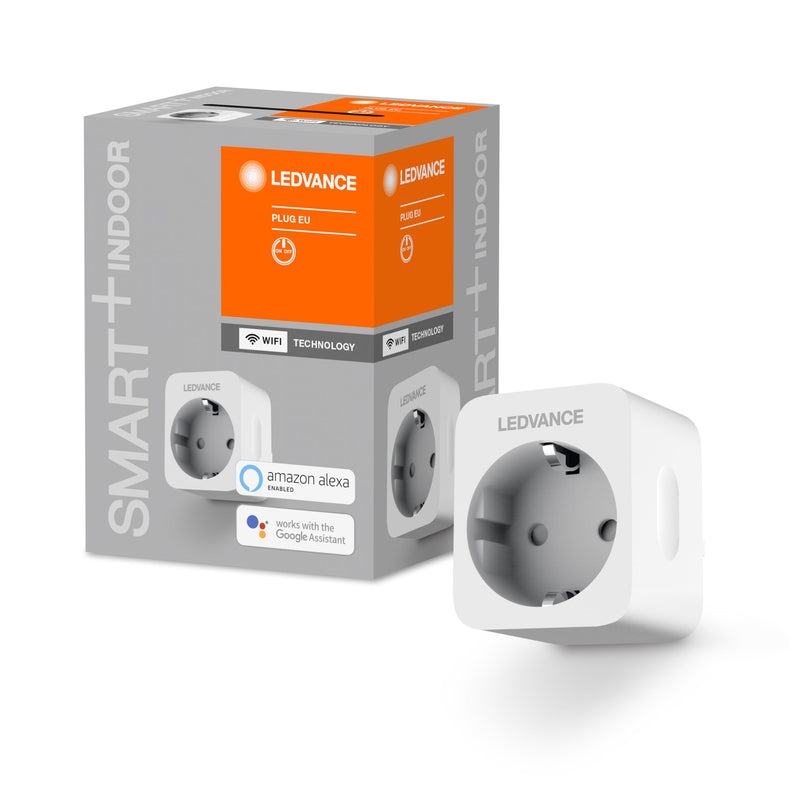 LEDVANCE wifi socket, WiFi electricity meter for socket for the SMART Home. Compatible and controllable with Google, Alexa or via app, 2.4GHz, pack of 1 indoor latest model