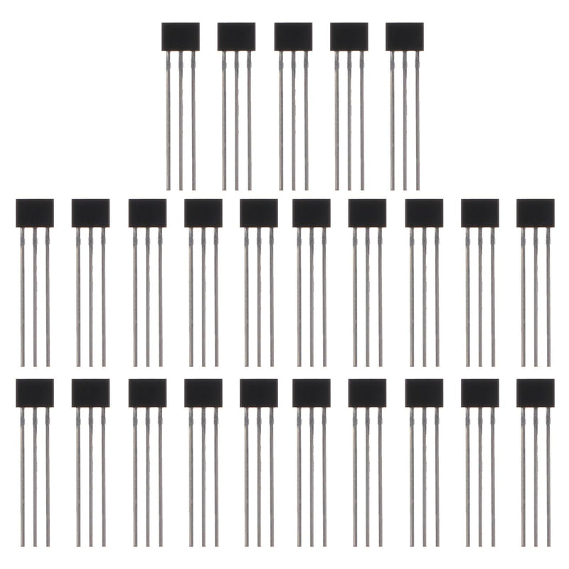 VILLCASE A3144 Hall Effect Sensors, Pack of 25, 3-Pin Magnetic Detector for Brushless Electric Motors, Linear Hall Sensors for Electrical Controls and Sensor Applications