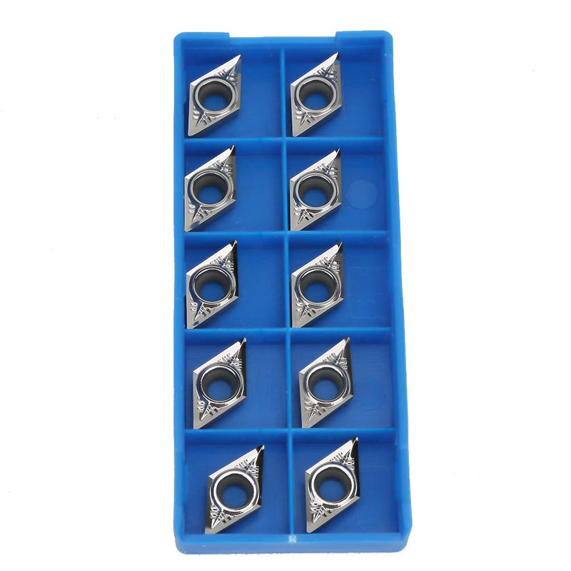 Fafeicy Carbide Reversible Inserts CNC Lathe Insert for Turning Tool Holder DCGT11T304-AK H01 / DCGT32.51-AK H01 10pcs Turning Inserts