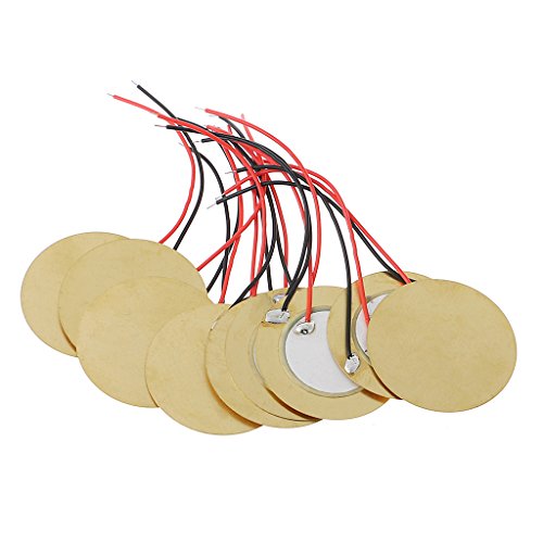 Pack of 10 35 mm Piezo Elements Summer Sounder Sensor Drum Disc + Wire CopperBusiness & Industrial Electronics & Measurement Electronic Components