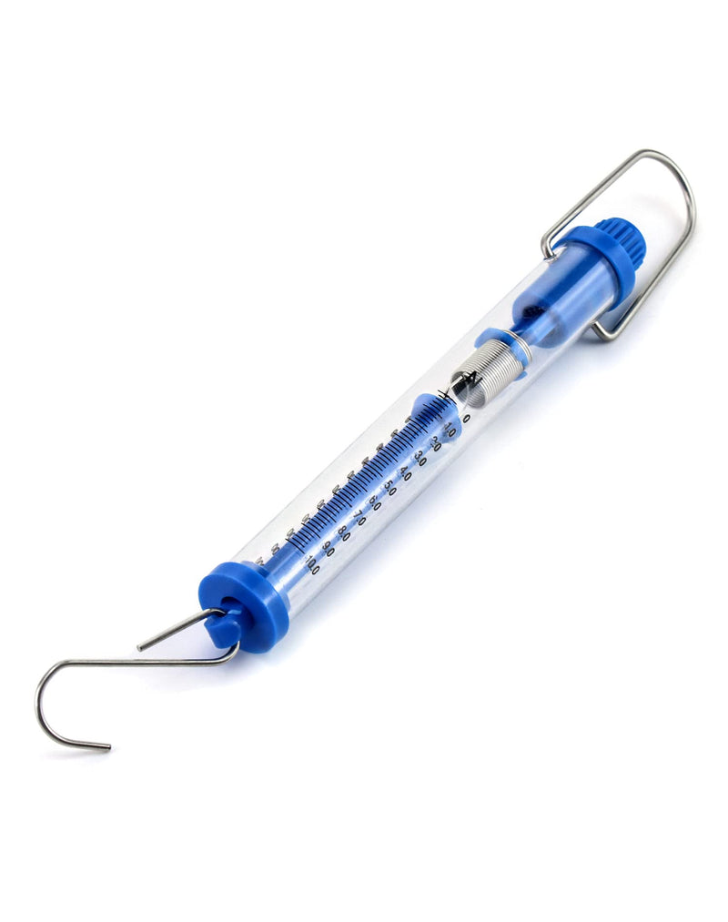 QWORK Spring Scale, 10N/1000g Dynamometer Balance Tubular for Physics Laboratory Experiments, Commercial Single 10N