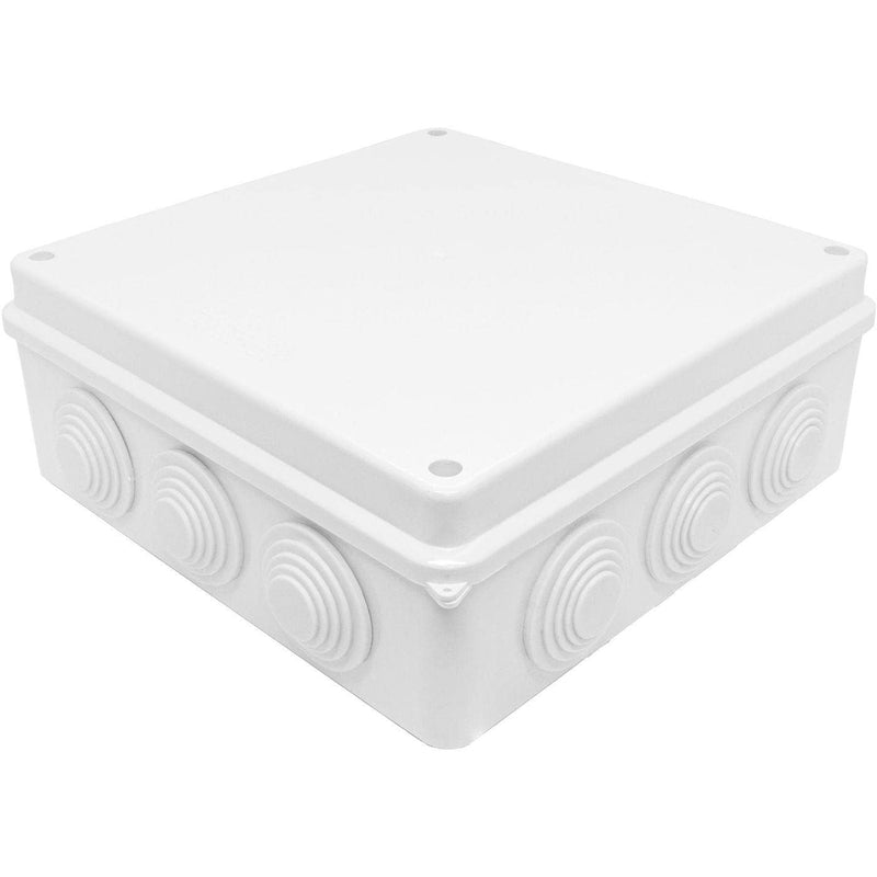 Lumonic distribution box white 200x200x80mm with 12 openings I junction box surface-mounted - IP65 I junction box, terminal box, junction box for indoor and outdoor use