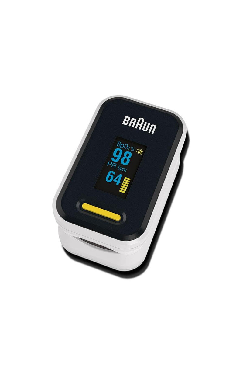 Braun Pulse Oximeter 1 | Precise Blood Oxygen Meter | Home Use | For Patients with COPD, Pneumonia, Sleep Apnea | Ideal for Athletes | YK-81CEU, Packaging Design May Vary