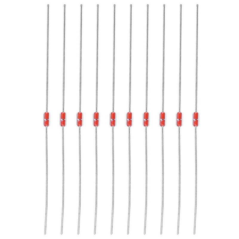 Dpofirs Pack of 10 MF58 NTC Thermistors Highly Sensitive Thermal Resistors, 1K 5K 10K Thermal Resistors Temperature Control, Protection of Electrical Devices High Accuracy (10K)