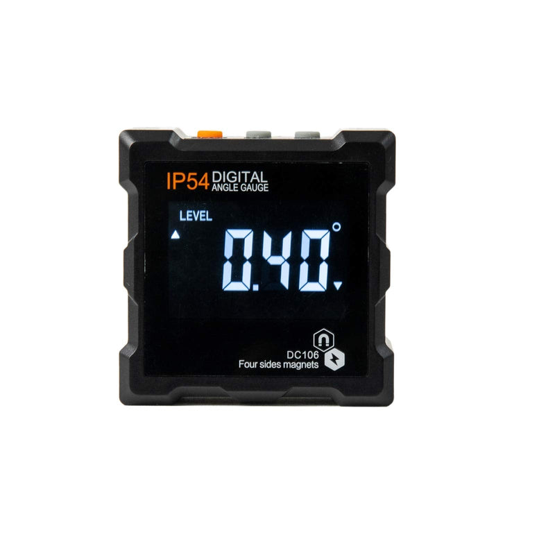 Beslands Digital Protractor Magnetic Bevel Box Inclinometer LCD Waterproof Angle Gauge Integrated 4 Magnets Inclinometer 4 Side Magnets