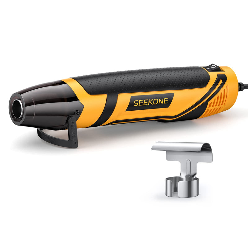 SEEKONE Mini Heat Gun, 350W 350℃ Manual Hot Air Gun with Stainless Steel Nozzle, Overload Protection, EU Standard, CE Approval, Portable Hot Air Gun Fast Heating for DIY, Embossing, Crafts