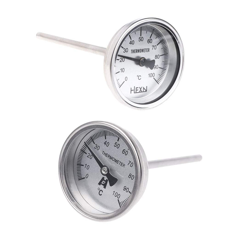 GUMEI Bimetal Stainless Steel Thermometer 1/4PT Thread L=100mm 0~50~300 ? WSS-303