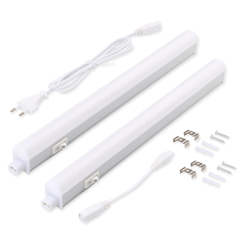 da LIGHT LED under-cabinet light kitchen 5W 31.5cm 450lm 4000k neutral white under-cabinet light strip kitchen lamp cabinet lighting super bright white for kitchen cupboard expandable with plug-in system (2 pieces) 4000k set of 2 31.5cm