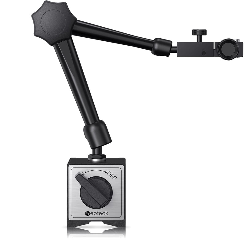 Neoteck Magnetic Tripod Measuring Stand for Dial Indicator with Central Clamping Magnetic Dial Indicator Base Made of Steel Stand Holder Measuring Tripod (80kg Max. Tensile Force)