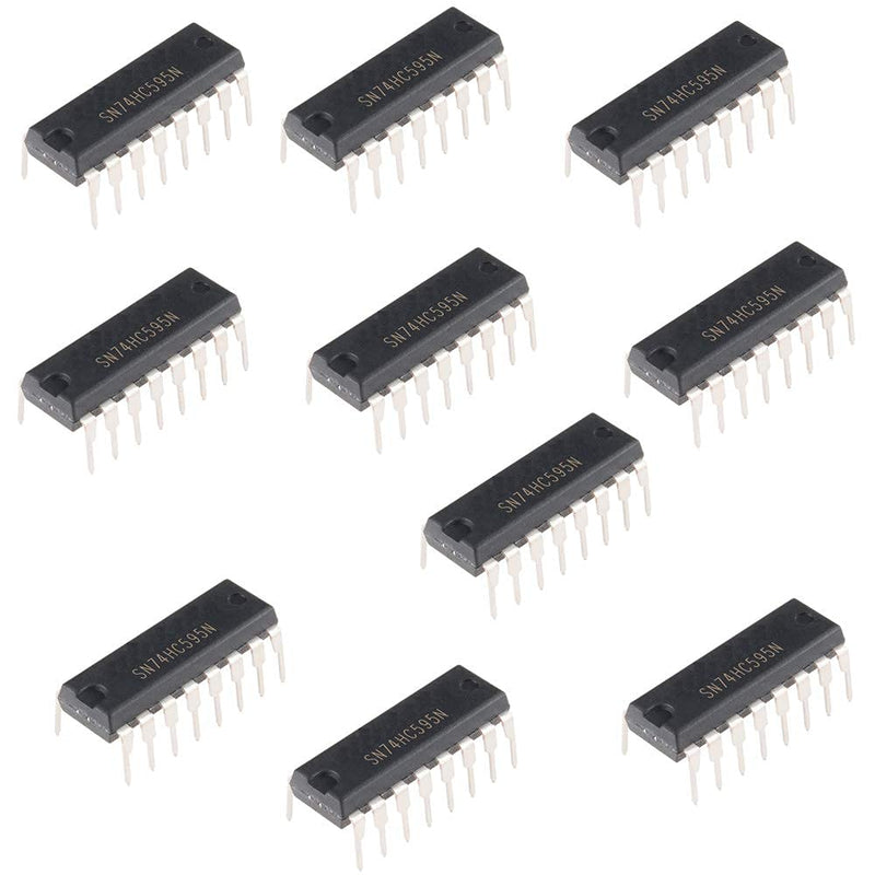 HeyNana - 10 pieces SN74HC595N Shift Register 8 Bit 74HC595 DIP-16 74595