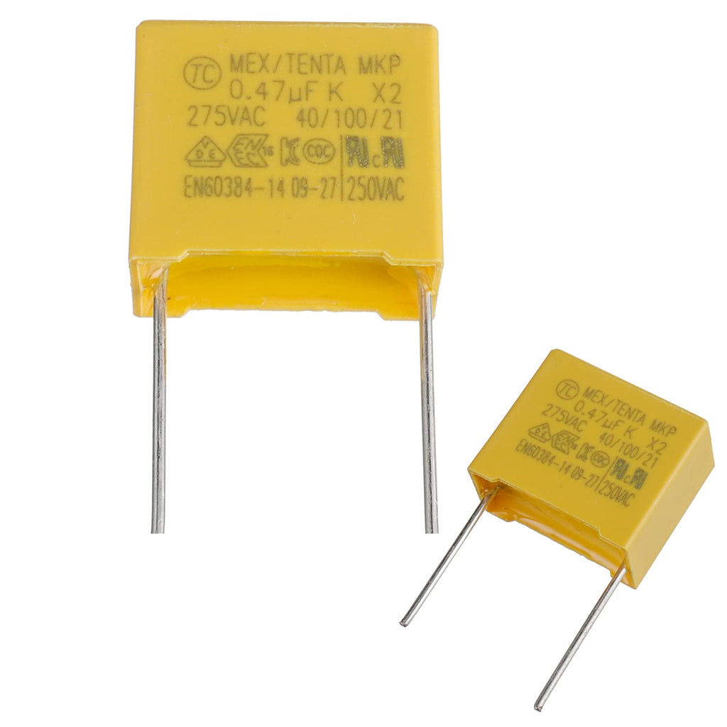 BOJACK 470nF 0.47uF 470J 275V Safety Capacitors MEX-X2 MKP Differential Mode Interference Suppression Capacitors (Pack of 20)