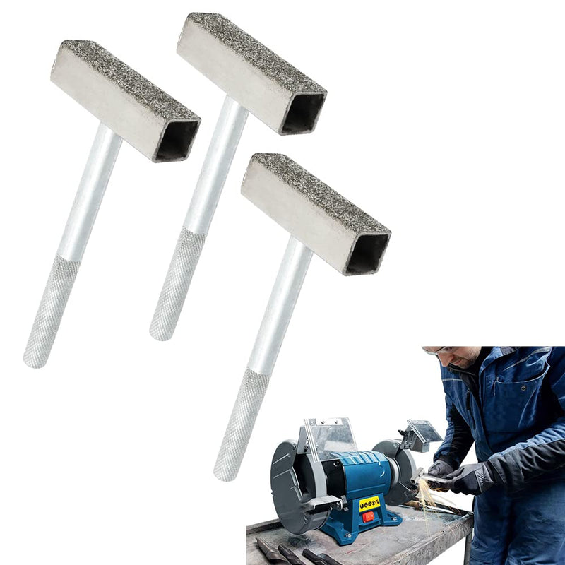 OTTYMO Pack of 3 Grinding Wheel Dressers Diamond Grinding Wheel Stone Dresser 85 x 45 x 13 mm Grinding Wheel Dresser Diamond Stone Dresser Tool Stone Dresser Tool for Dressing Grinding Wheels (Silver)