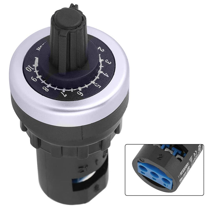 Litensh LA42DWQ 22mm 1K Governor Rotary Potentiometer Pot Inverter Converter Resistance Variable Speed Drive Potentiometer Switch, 1K ohm