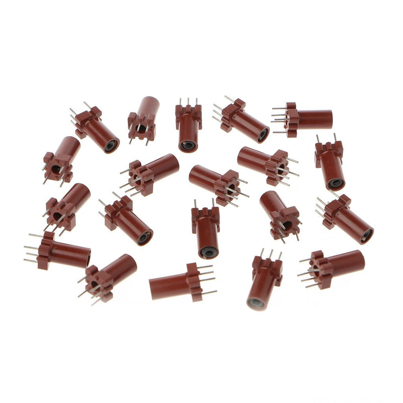 VONGEE 20pcs Adjustable Inductor Skeleton Empty Ferrite Core No Inductor Coil 25-100MHZ