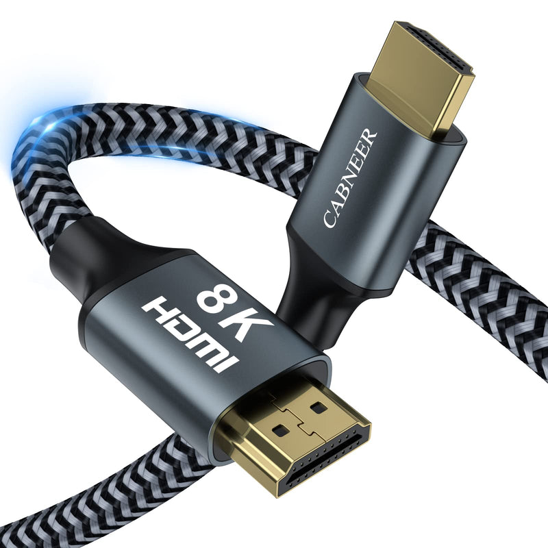 CABNEER 8K HDMI 2.1 Cable 0.5m, HDMI Cable Ultra High Speed 48Gbps 8K@60Hz 4K@120Hz 2.2/2.3 eARC HDCP Dolby HDR - Compatible with HDTV, Laptop, Xbox, PS5 Switch, etc. 1 piece