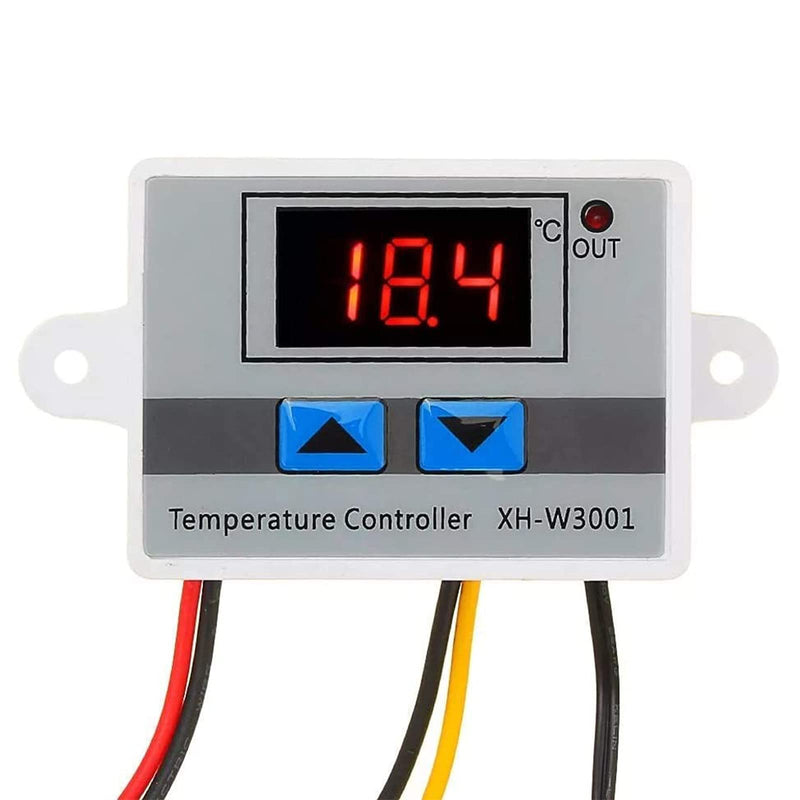 RUIZHI XH-W3001 Digital LCD Display Temperature Controller, DC 12V 120W Thermostat Switch with Waterproof Probe Microcomputer Thermostat