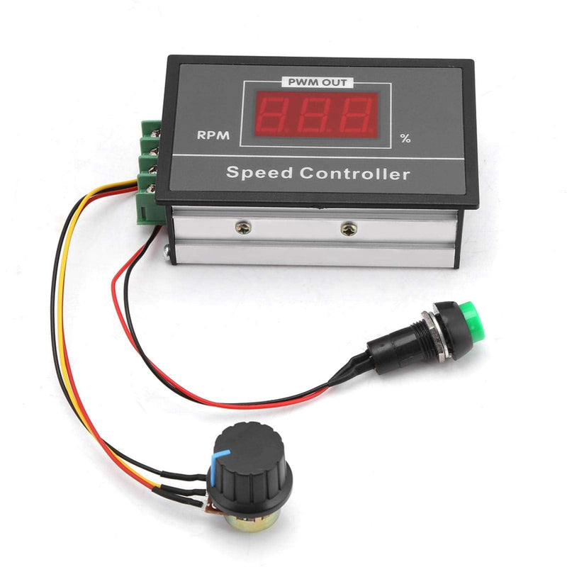Speed controller, DC 6-60V 12V 24V 36V 48V 30A PWM DC motor speed controller with short-term start stop switch and digital display