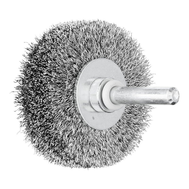 PFERD round brush untangled RBU | Ø 50x15mm shaft ø 6mm steel wire ø 0.20 | 43198001 – for straight grinders, drills, flexible shafts round brush with shaft 6mm Ø 50 untangled; Filling material steel 0.20 mm