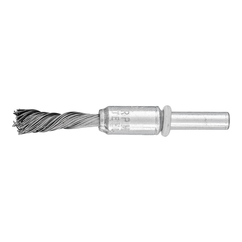 PFERD SINGLETWIST brush brush plaited PBGS | Ø 10mm shaft ø 6mm steel wire ø 0.35 | 43298007 – for straight grinders, drills, flexible shafts brush brush with shaft 6mm Ø 10 singletwist plaited; Filling material steel 0.35 mm