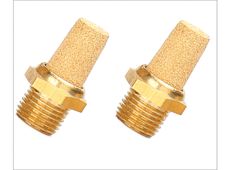 Pneumatic Silencer Made of Sintered Bronze 1/2 Inch Set of 2 Industrial Quality