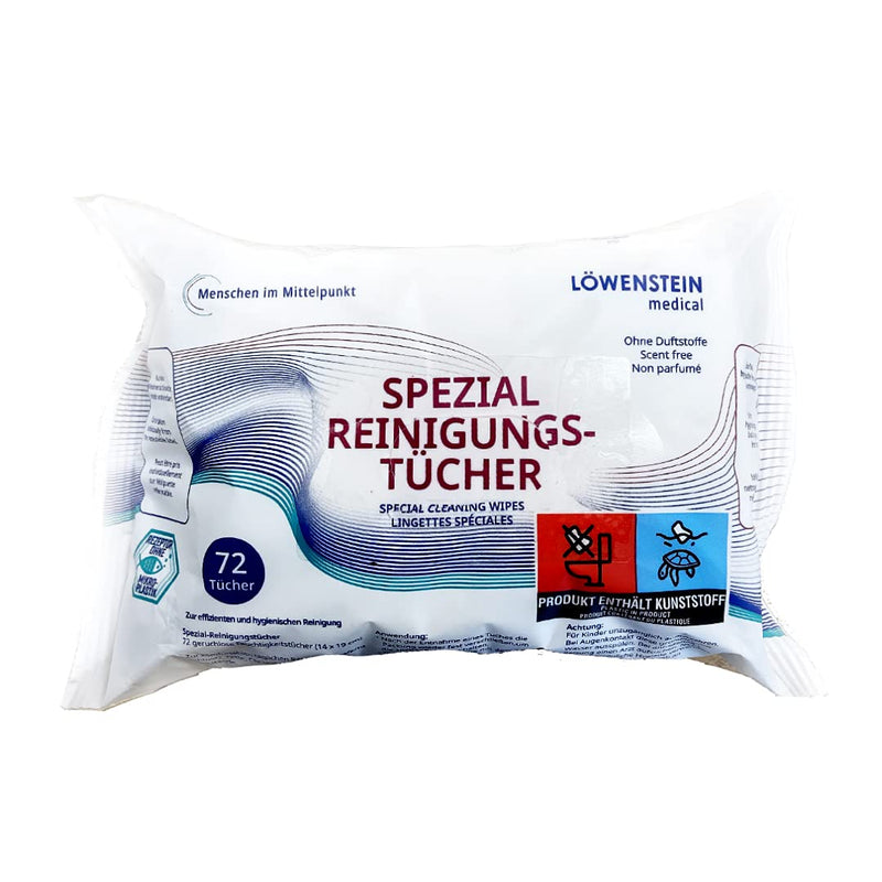 Special cleaning wipes without fragrances, CPAP cleaning, suitable for CPAP masks and accessories, ideal for on the go or in the household, Löwenstein medical, 72 wipes (1) 1