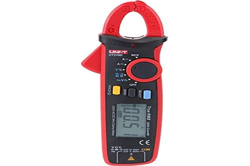 UNI-T UT210D Series UT210 Mini Clamp Meter 200A AC/DC, 600V AC/DC, 60kHz, -40°C-1000°C/-40°F-1832°F