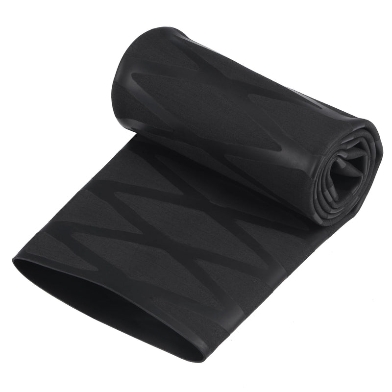 sourcing map Heat Shrink Tubing 50mm Diameter 77mm Flat 1.6ft 2:1 Ratio Black