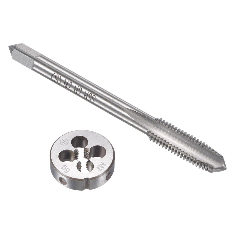 sourcing map tap M7 x 1mm thread cutting die alloy tool steel