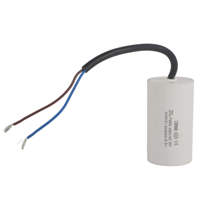 Starting capacitor, CBB60 capacitor 20µf 450V capacitor motor starting capacitor motor running capacitor microfarad capacitor with wire line CBB60 450V 20uF cable