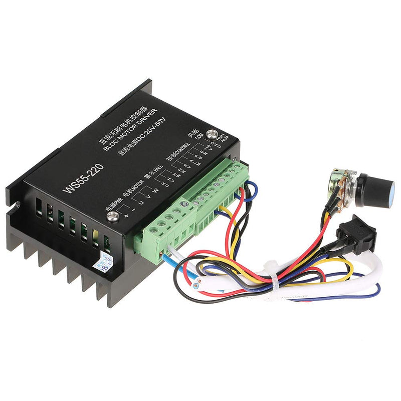 Phase BLDC Motor Driver with Cable WS55-220 DC 48V 500W CNC Brushless Spindle Stepper Motor Driver for Small Devices