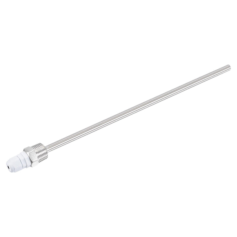 sourcing map 8mm diameter G1/2 protective tube weld-free stainless steel 304 300mm length for beer fermenter