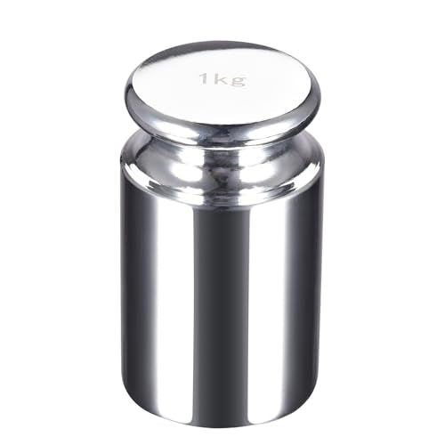 sourcing map Gram Calibration Weight M2 Precision Steel Chrome-Plated | 1kg, for digital scales