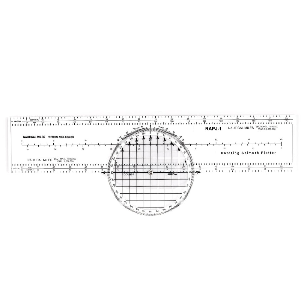 Aviation Plotter Aviation Slide Ruler with 8 Functions for Pilot Student Accessories, Rotating Azimuth Plotter, WAC Charts, Air Navigation Plotter for Navigation Purposes