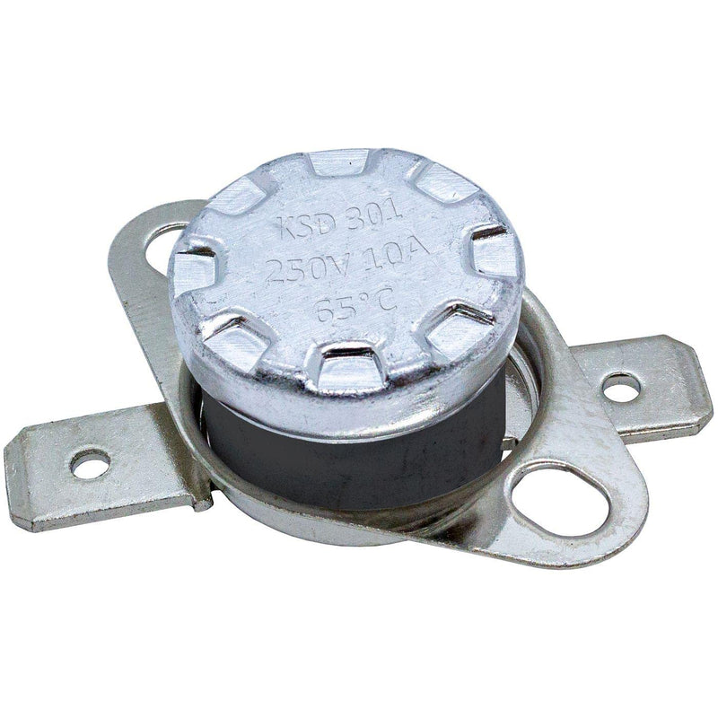 Lumonic KSD301 Bimetal Temperature Switch 65°CI Thermal Switch Opener 250V 10A I Bimetal Switch Adjustable with Metal & Plastic Housing