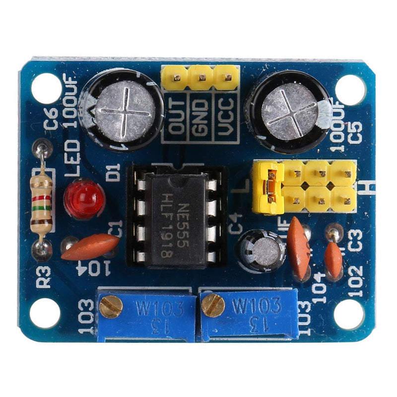 NE555 Pulse Module Adjustable Frequency Duty Cycle Square Wave Square Wave Signal Generator Pulse Frequency Generator with LED Display