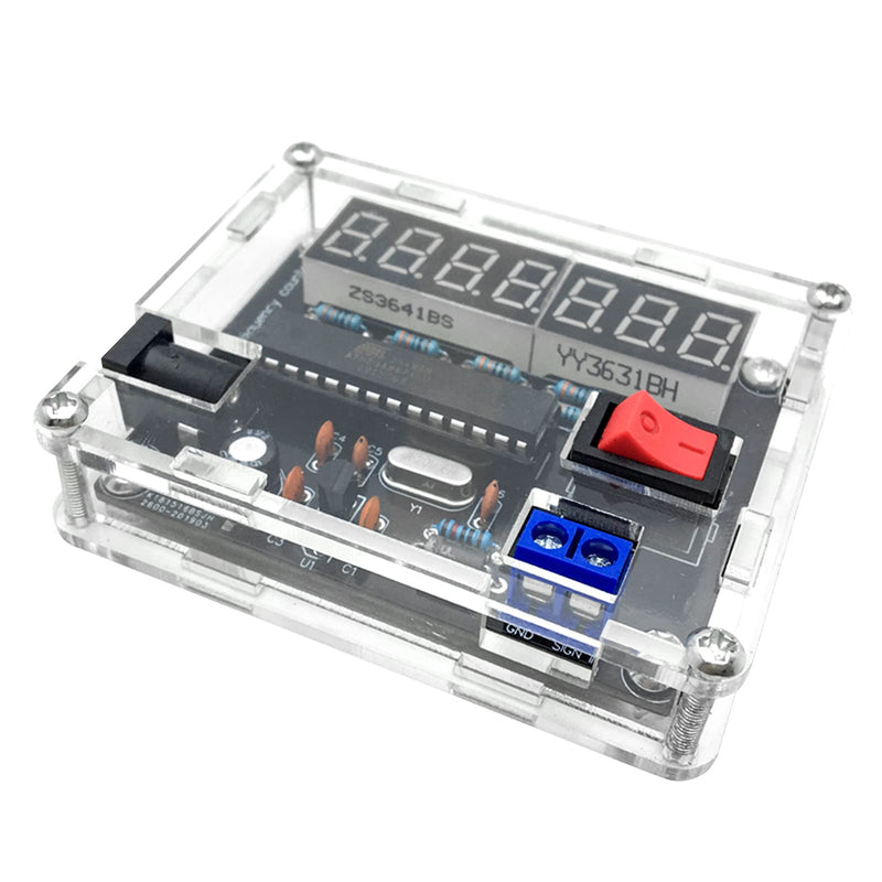 0.45Hz-10MHz Frequency Meter, VR Frequency Band Frequency Meter, Automatic Range Conversion with Housing DIY Kit, 0.000001 Hz 7-Bit Precision Resolution