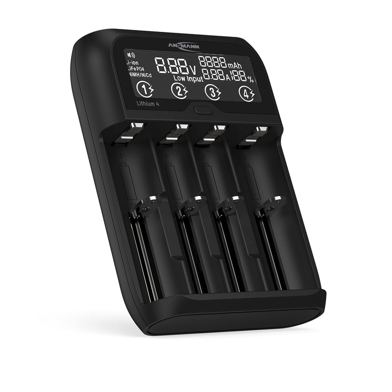 Ansmann Lithium 4 round cell charger LiFePO, LiIon, NiCd, NiMH 10340, 10350, 10440, 10500, 10350, charger only