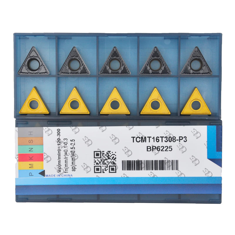 CDBP CNC carbide inserts indexable inserts TCMT16T308 TCMT32.52 - universal steel machining, turning inserts -TiN coating, 10 pieces TCMT16T308-MD CVD coated