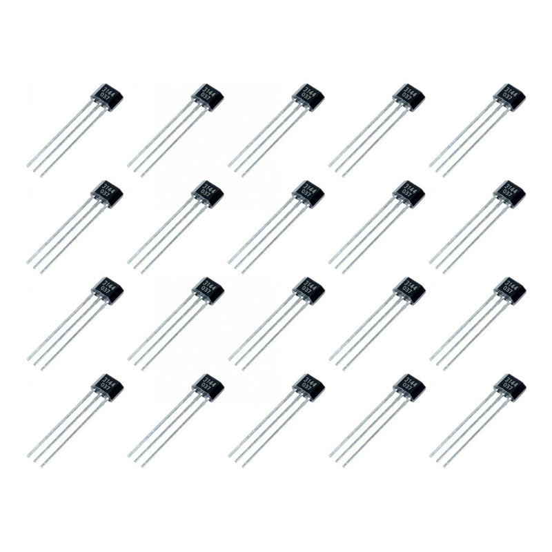 JZK 20pcs Switch Type A3144 Hall Effect A3144E A3144EUA 3144E A3144 3 Pin Hall Effect Sensor Switch 3144 TO92 3 Pin SIP Set